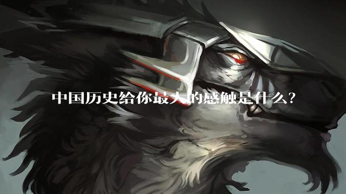 中国历史给你最大的感触是什么？