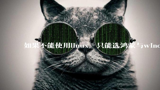 如果不能使用linux，只能选鸿蒙与windows，你会选哪个？