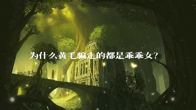 为什么黄毛骗走的都是乖乖女？