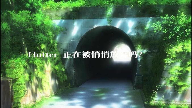 Flutter 正在被悄悄放弃吗？