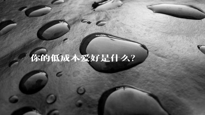 你的低成本爱好是什么？